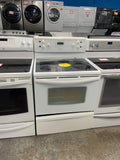 White 30” Frigidaire PGLEF388CS1 Glass Top Stove "Refurbished"