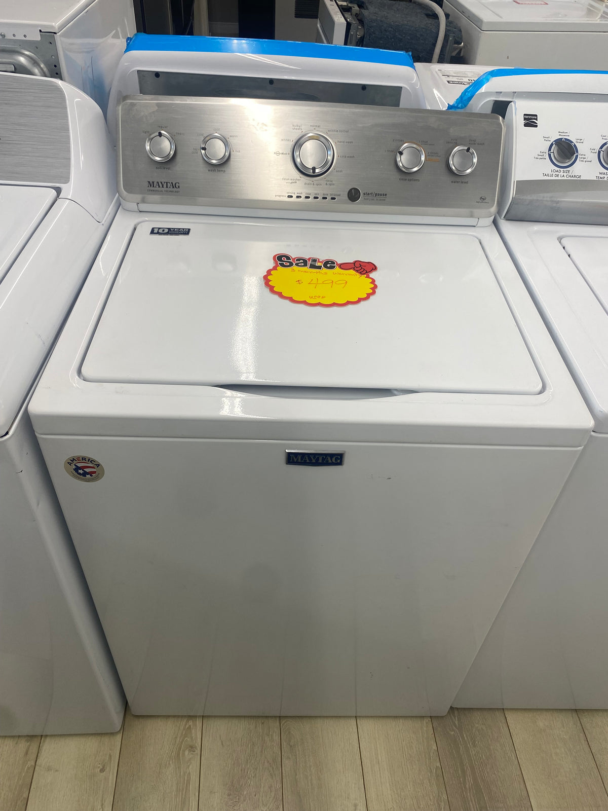 27” Maytag top load washing machine, White, "Refurbished"