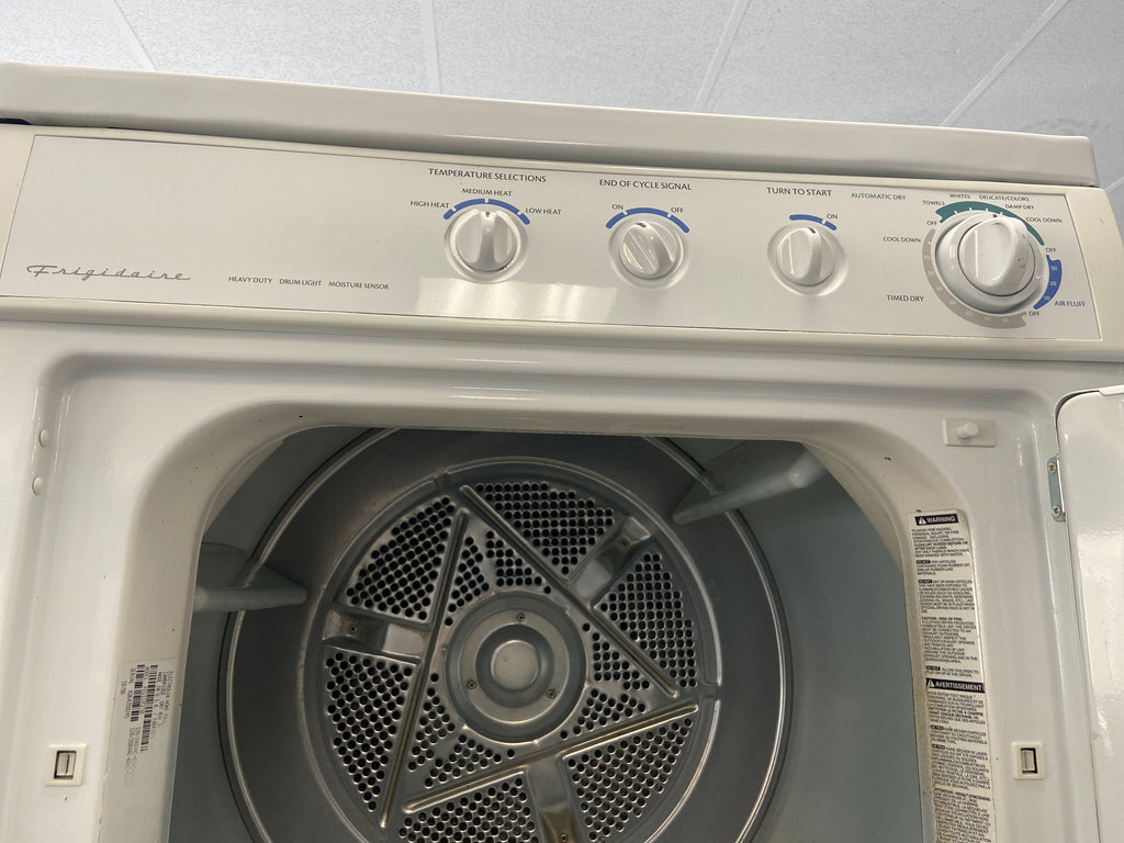 Frigidaire white dryer, heavy duty, moisture sensor, “ Refurbished”, 3 Months Warranty