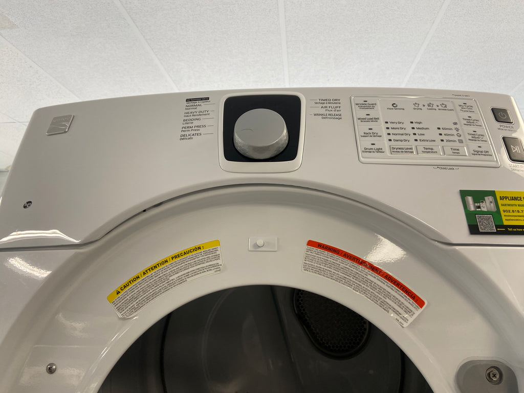 White Kenmore Washer and Dryer Set with warranty