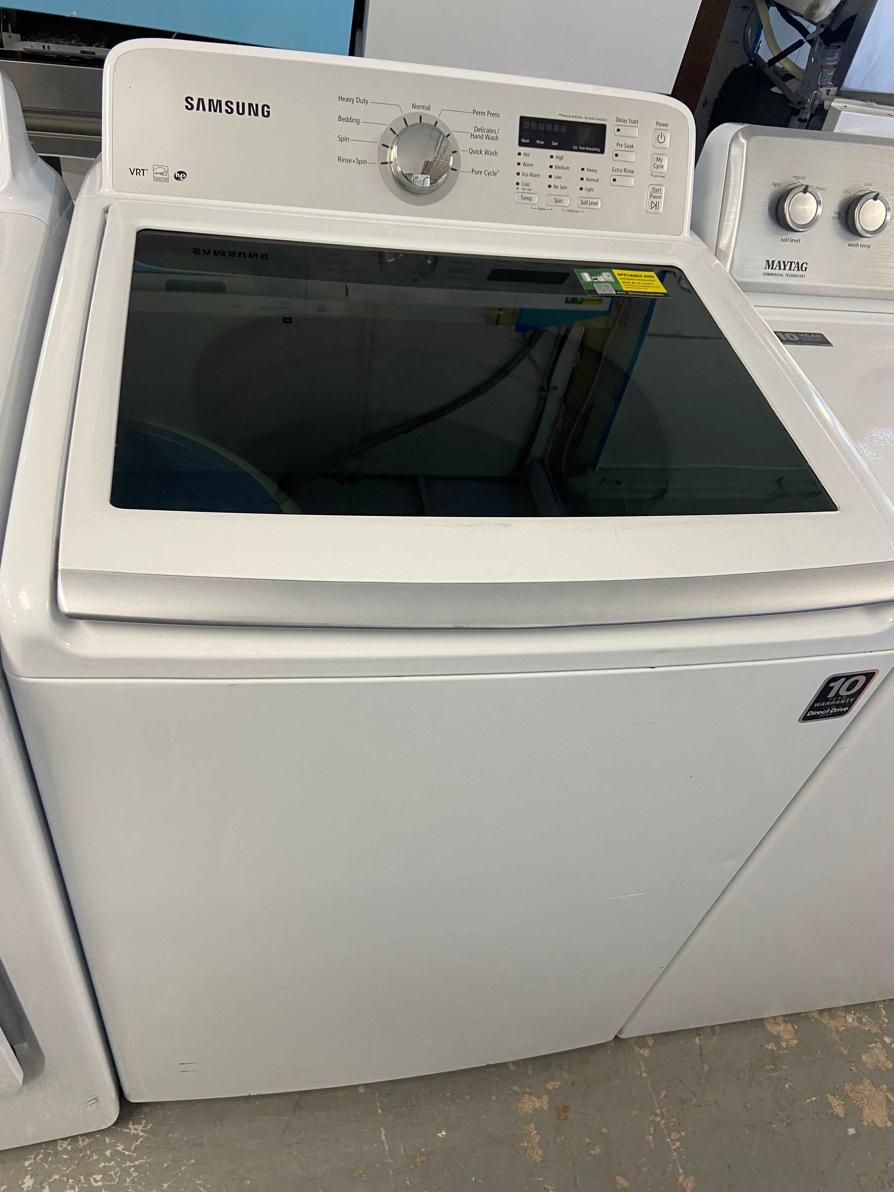 27 inch Large Capacity Samsung Washer WA422PRHDWR and Dryer D45H7000EW side by side set "refurbished"