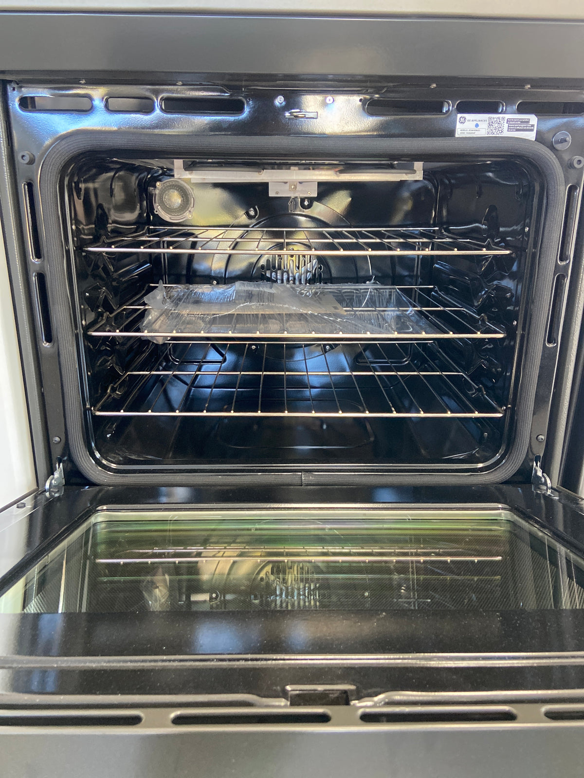 GE stainless slide in stove, JCS840EM5ES, Open Box, 6 Months Warranty