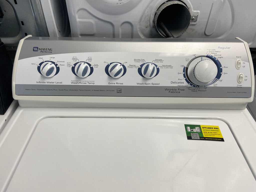 White 27” Maytag PAVT454EWW Washer with warranty