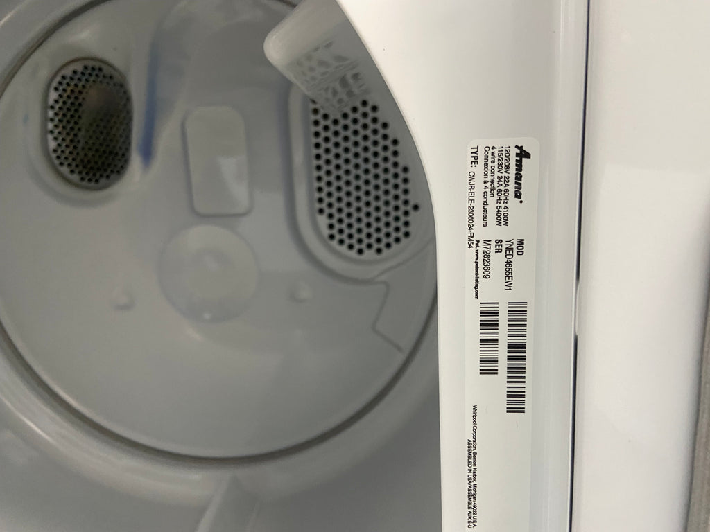 Amana YNED4655EW1 Electric Dryer, 6.5 cu. ft. Dryer Capacity, 11 Dry Cycles, 3 Temperature Settings, Vented, White colour
