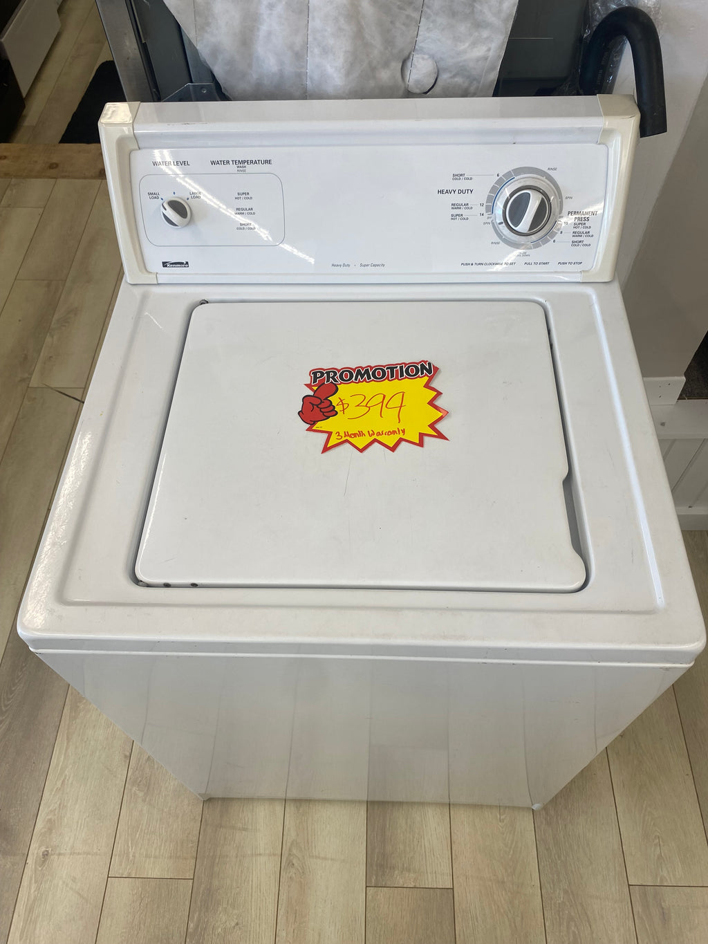 27” Kenmore Top Load washer, White, "Refurbished"