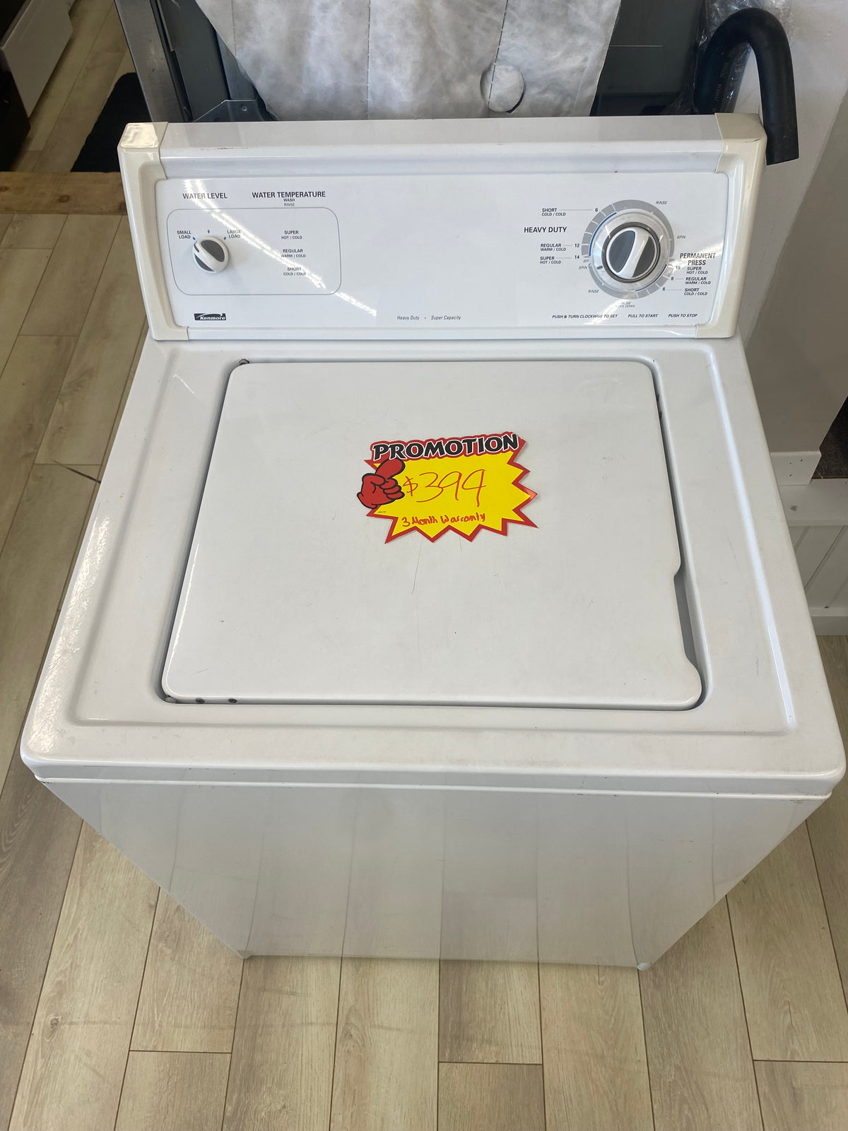 27” Kenmore Top Load washer, White, "Refurbished"