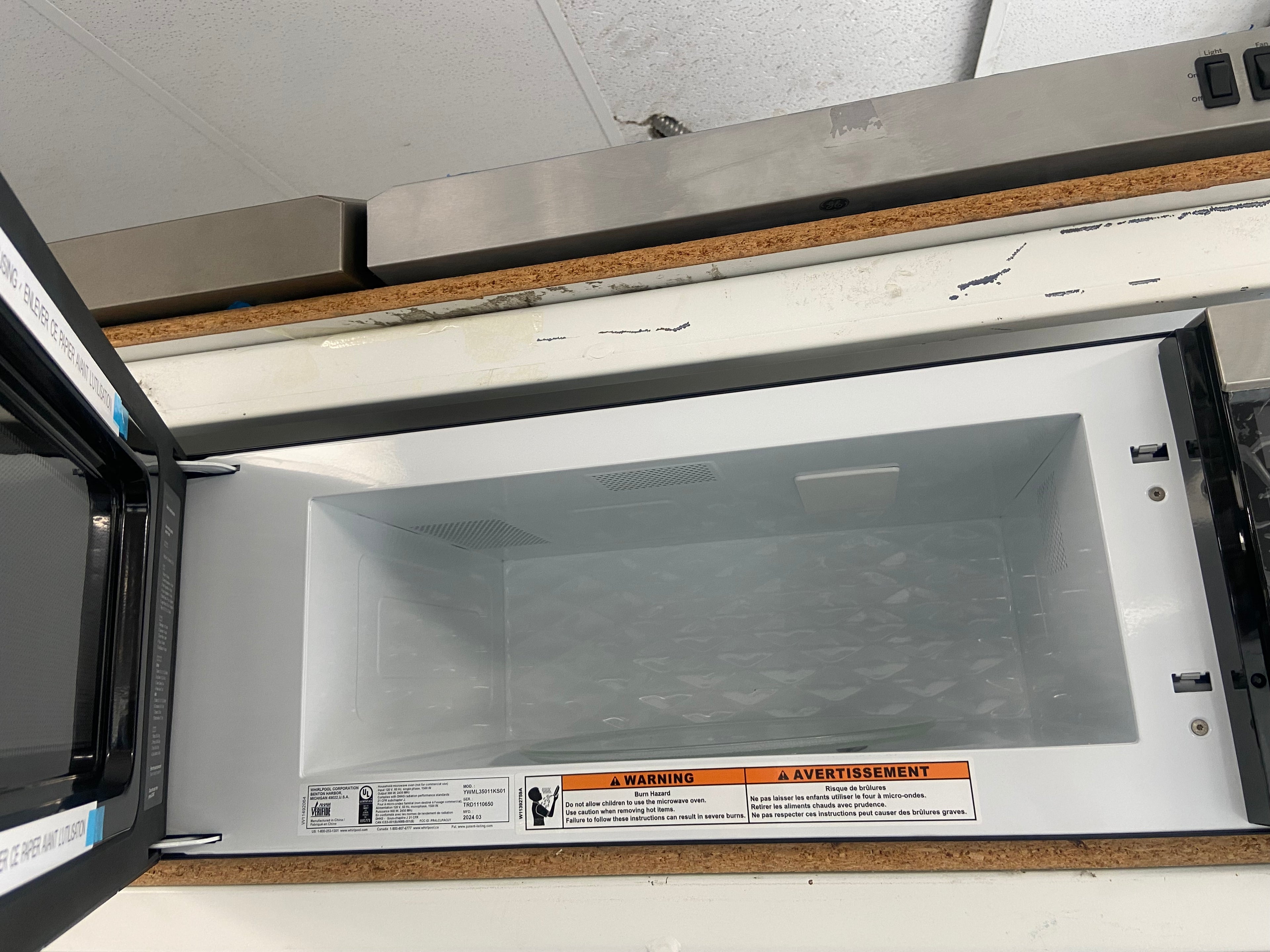 Whirlpool Stainless Over The Range Microwave "Brand New"