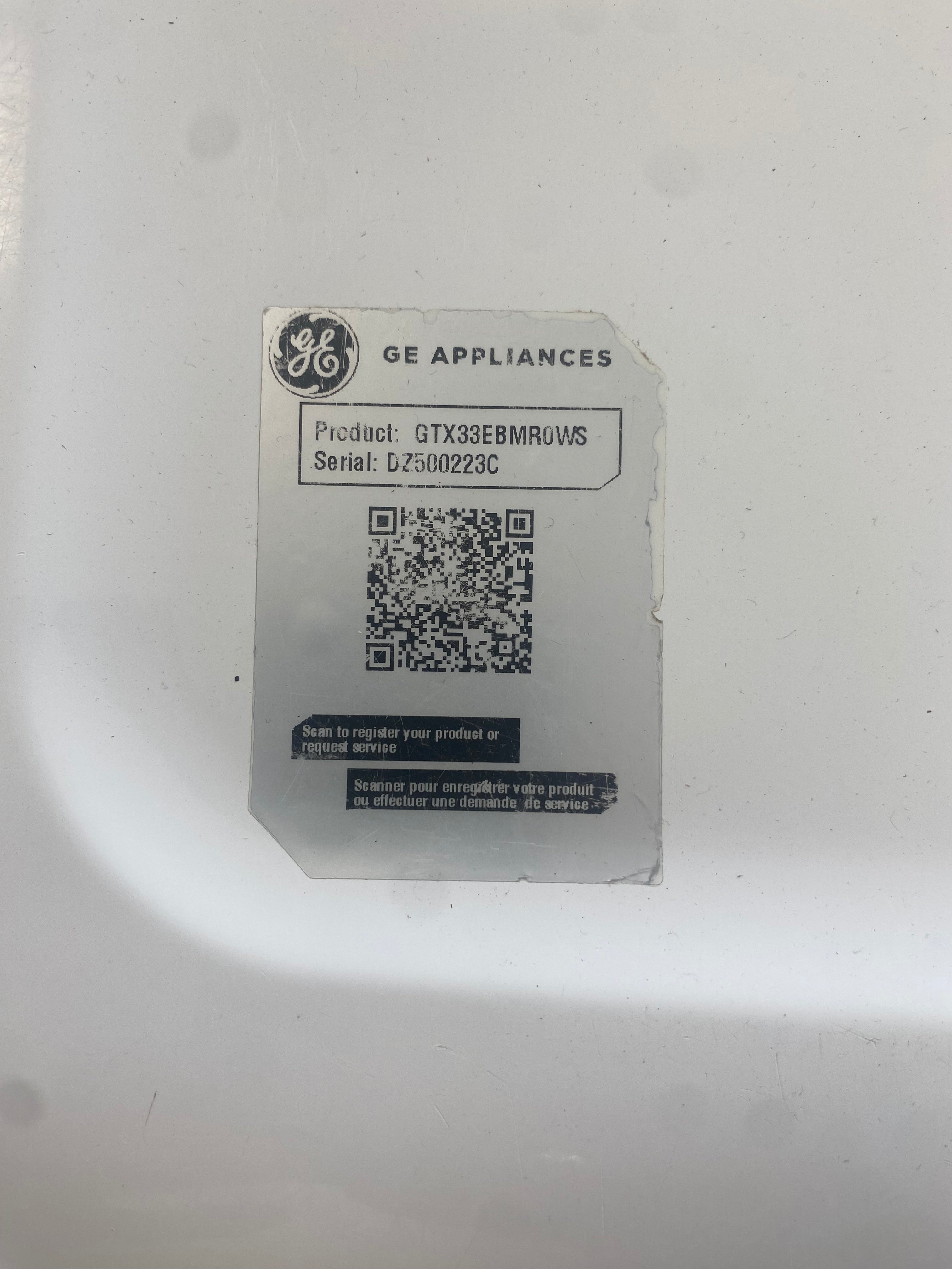 GE large Capacity dryer "Refurbished"
