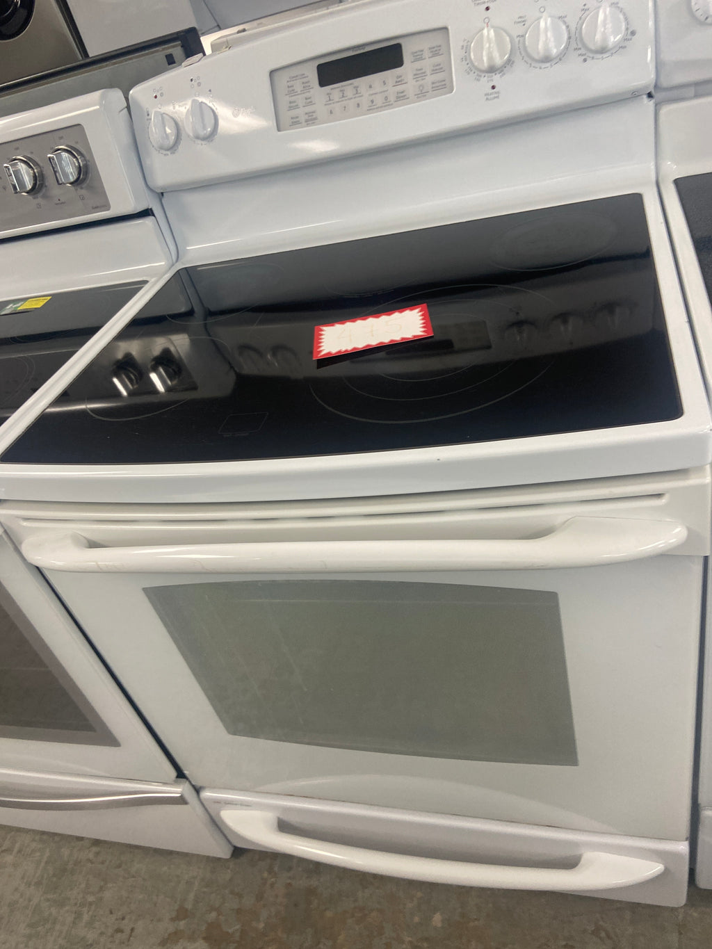 GE profile glass top stove, PCB969DR1WW, “Refurbished”, 3 Months warranty
