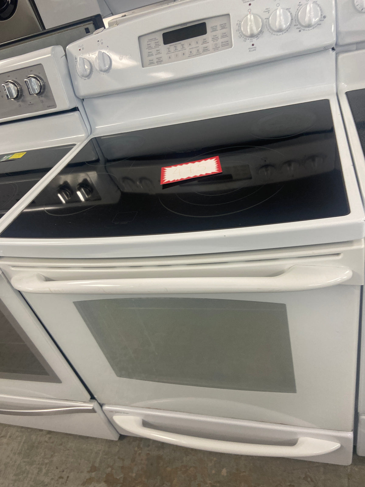 GE profile glass top stove, PCB969DR1WW, “Refurbished”, 3 Months warranty