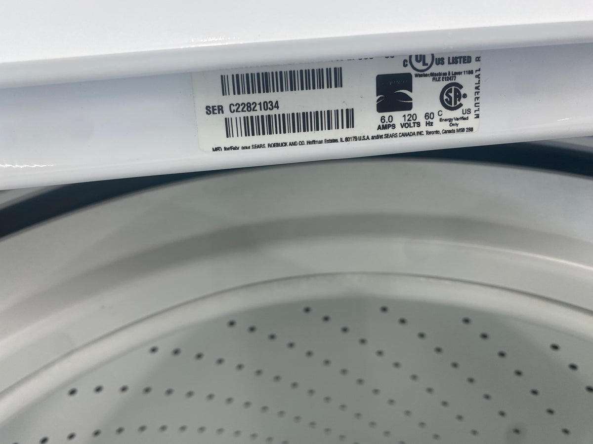 27” Kenmore top load washer, White, 'Used'