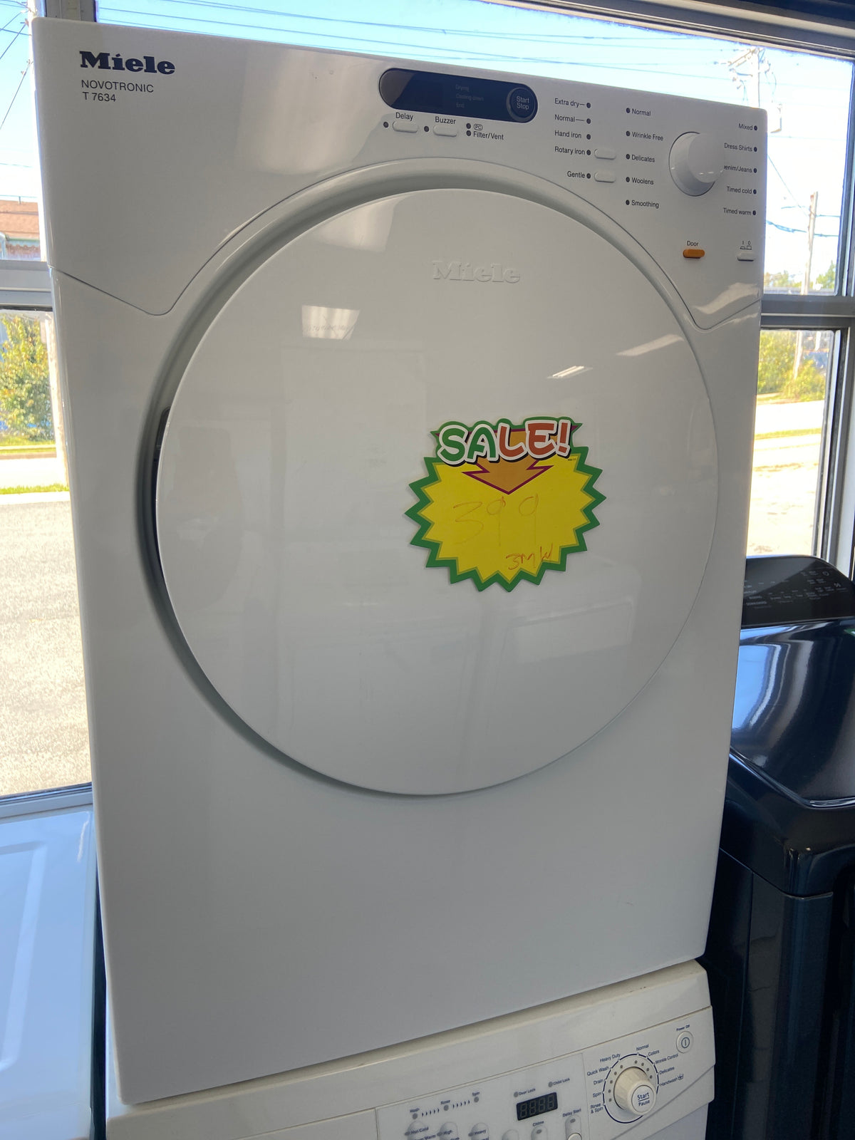 Miele white dryer, apartment size (24”), “Refurbished”, 3 Months Warranty.