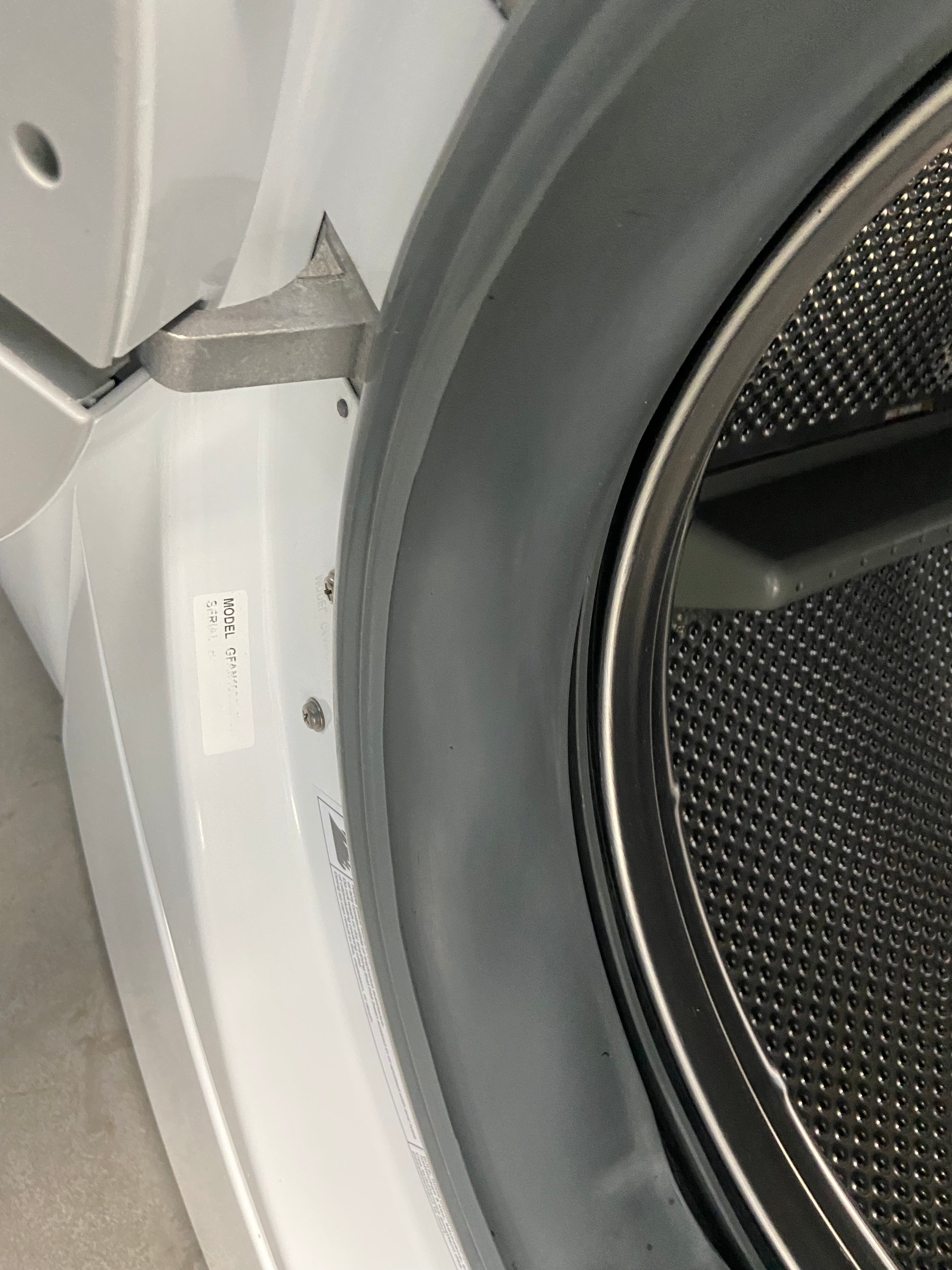 GE GFAN1000LWW Front Load Washer, 27 inch Width, 3.8 cu. ft. Capacity, 3 Wash Cycles, 3 Temperature Settings, Stackable, 1 RPM Washer Spin Speed, Water Heater, White colour