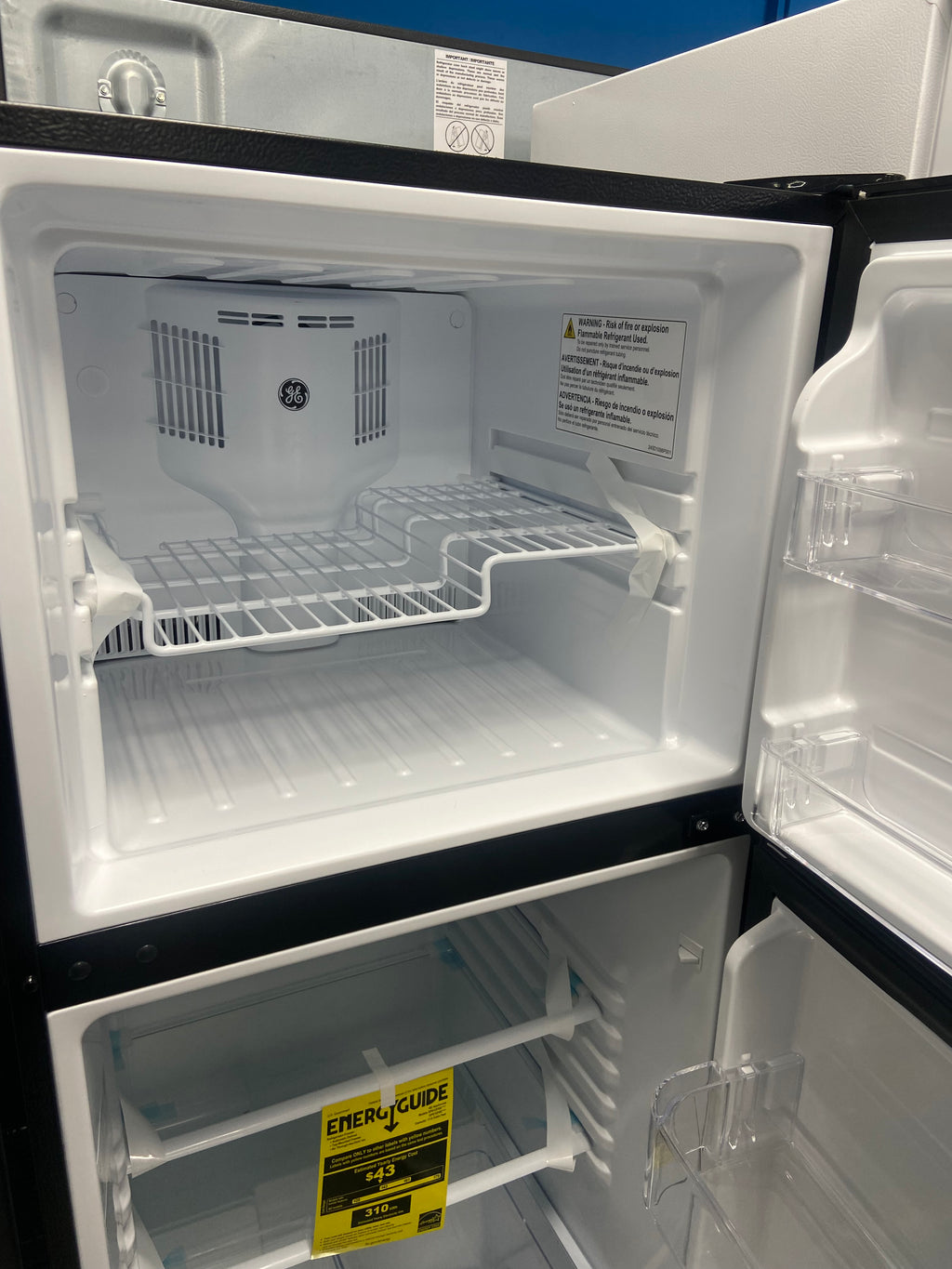 GE apartment size stainless fridge
