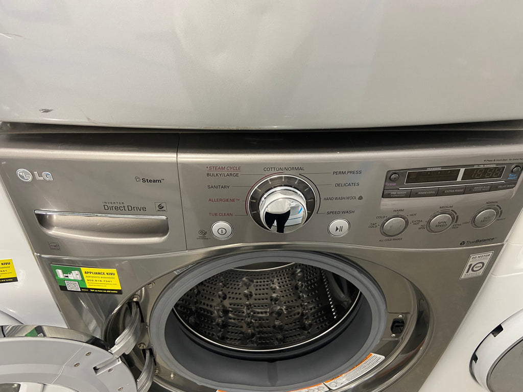 LG WM2650HVA Front Load Washer, 1,200 RPM Washer Spin Speed, 9 Wash Cycles, 5 Temperature Settings, Water Heater, Steam Clean, Graphite Steel colour