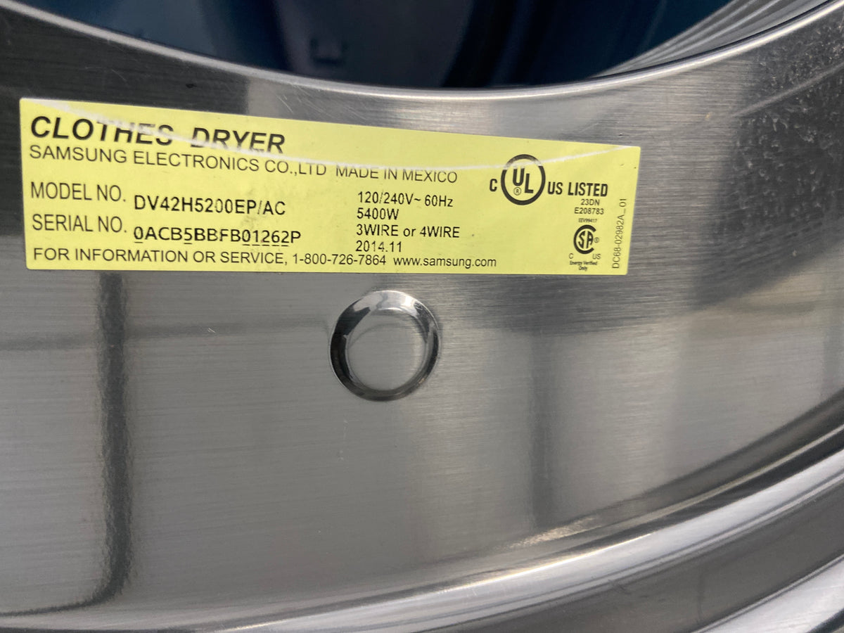 Samsung Dryer, he (high efficiency marked), sensor dry, manual dry, moisture sensor, “Refurbished”, 3 months warranty.