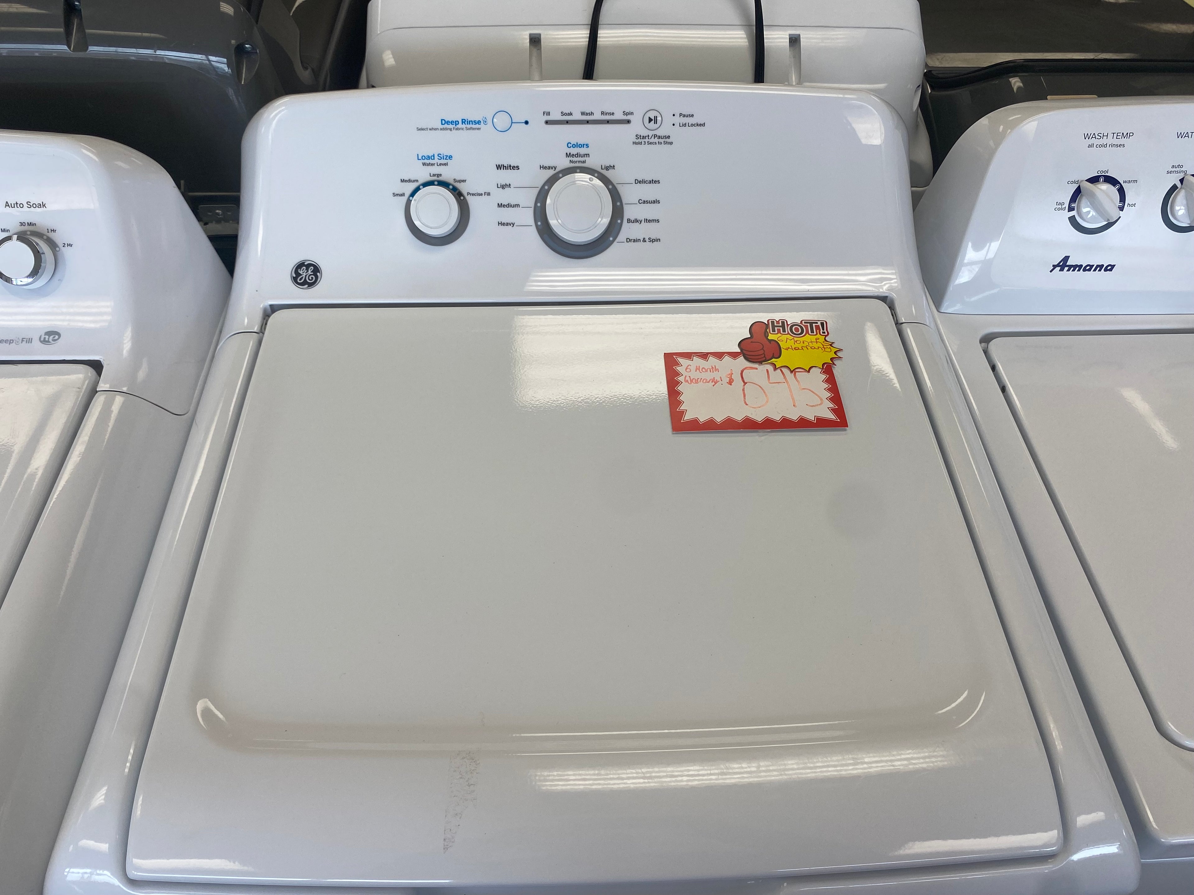 GE top load washer "New Scratch and \dented"
