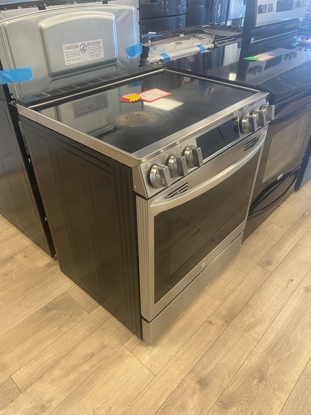 LG glass top slide in Stove