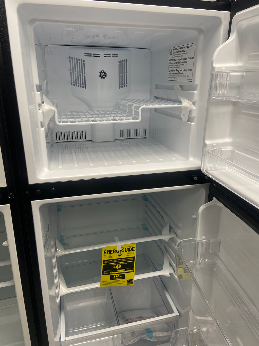GE apartment size stainless fridge