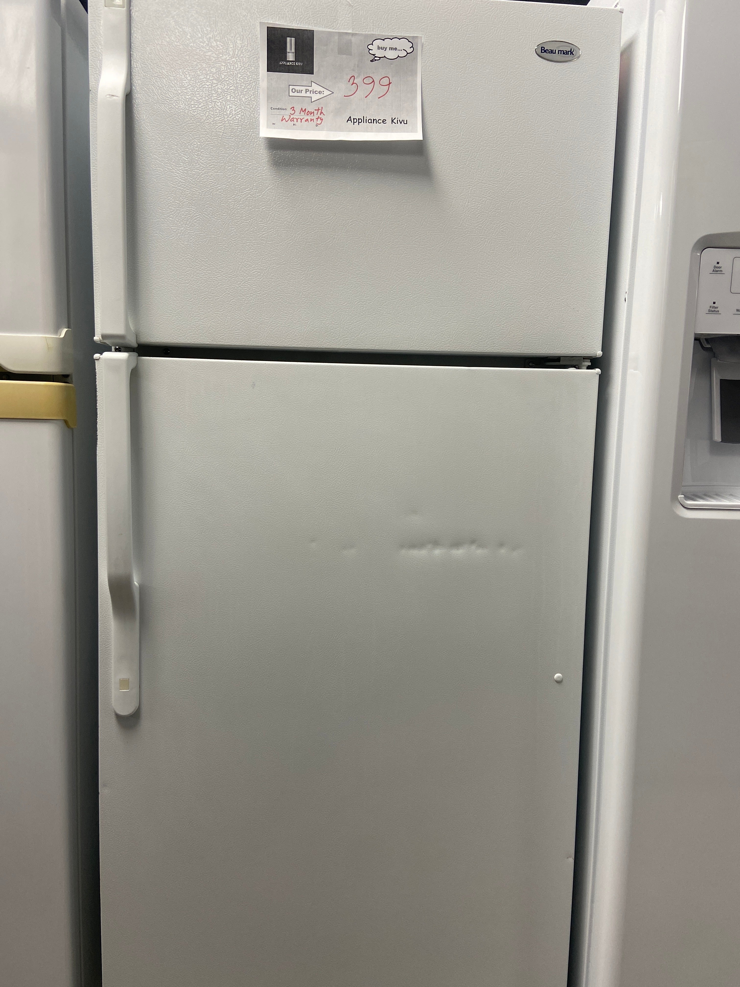 Beaumark 11 Cu. Ft. Top-Freezer Refrigerator - White (37511KBSERWW)