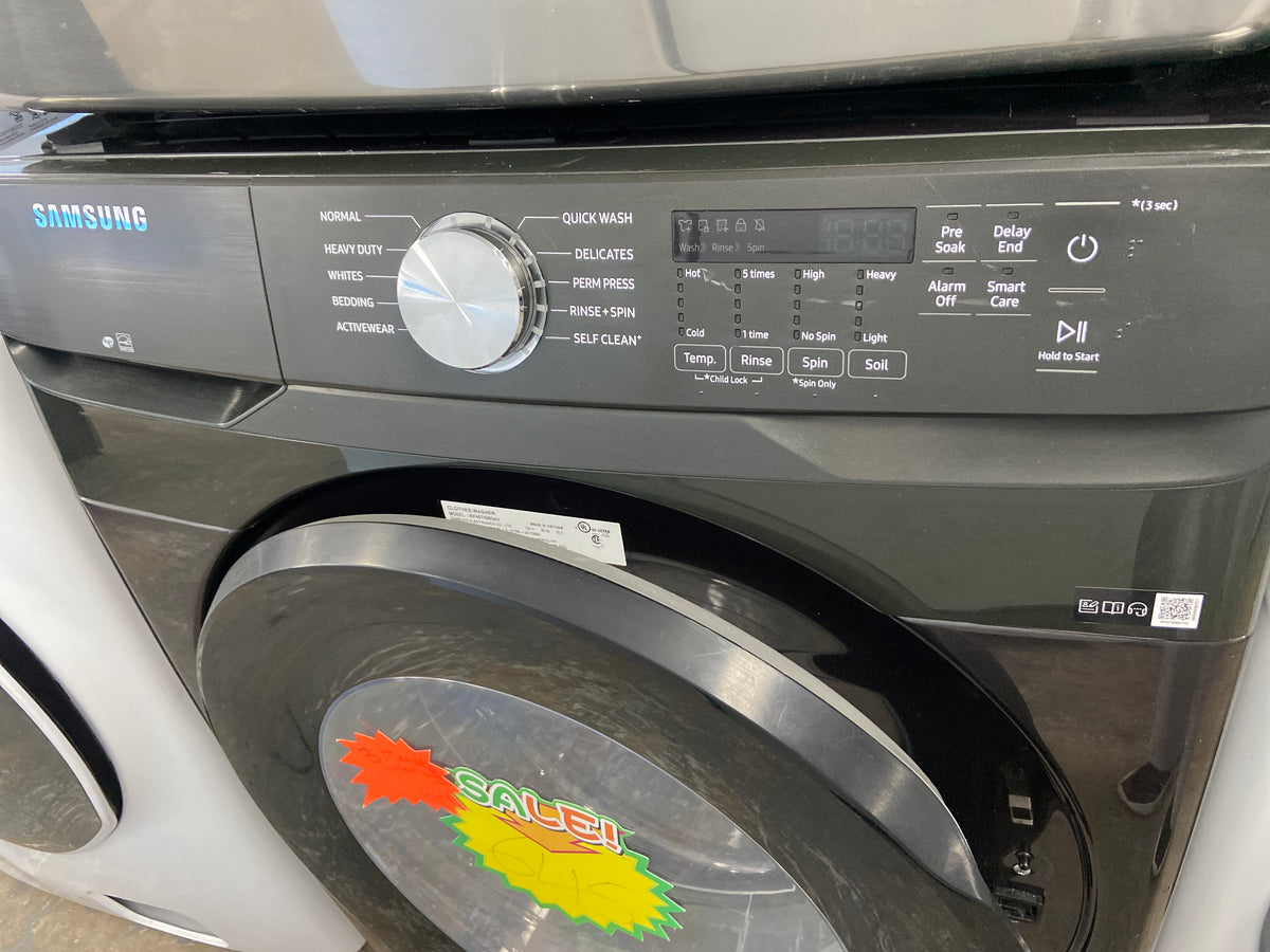 Samsung front load washer, dark stainless, he(high efficiency), energy star certified, “Refurbished”, 3 Months Warranty.