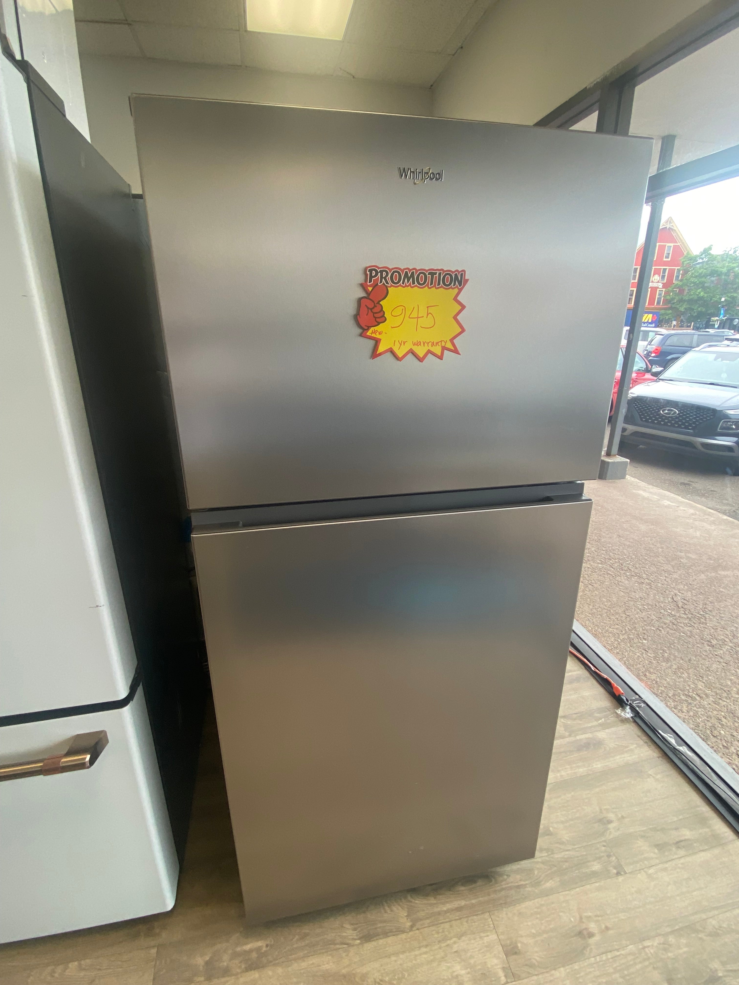 Stainless steel Whirlpool WRTX5419SZ00 Top Freezer Refrigerator, 30 inch Width, 19 cu. ft. Capacity