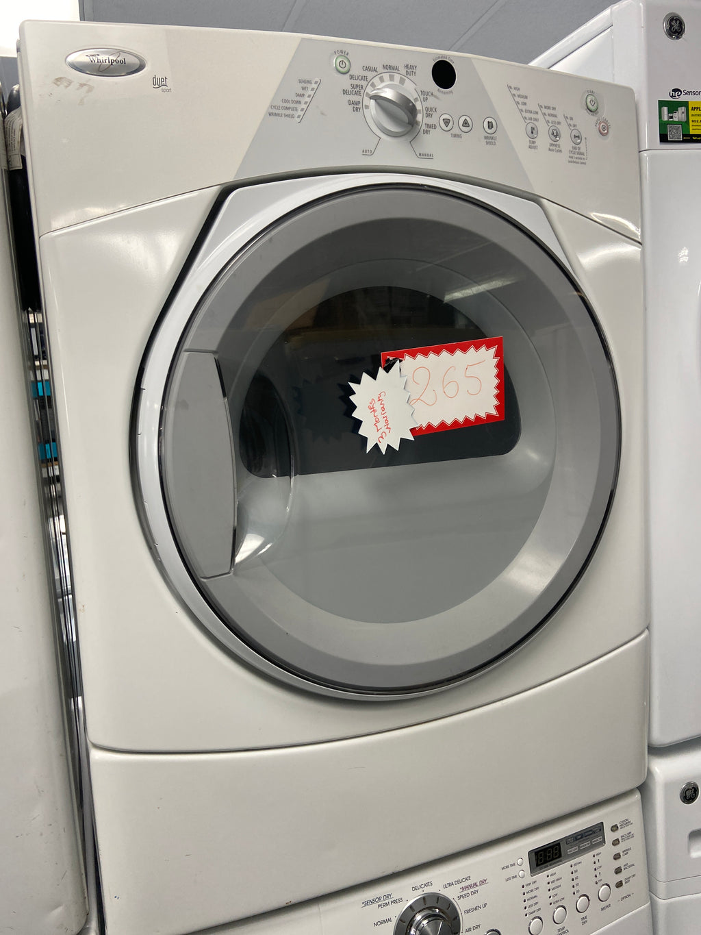 Whirlpool dryer, white, “Refurbished”, 3 Months Warranty