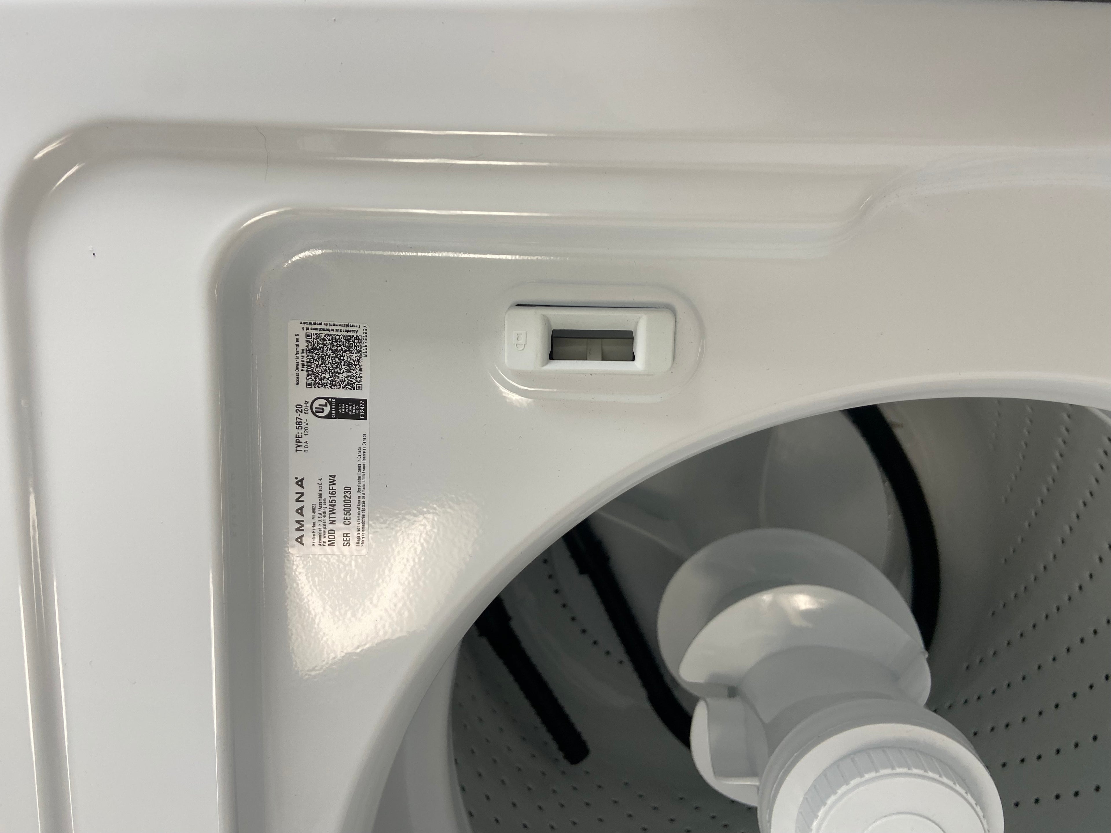 Amana NTW4516FW4 Top Load Washer, 700 RPM Washer Spin Speed, 8 Wash Cycles, 5 Temperature Settings, White colour