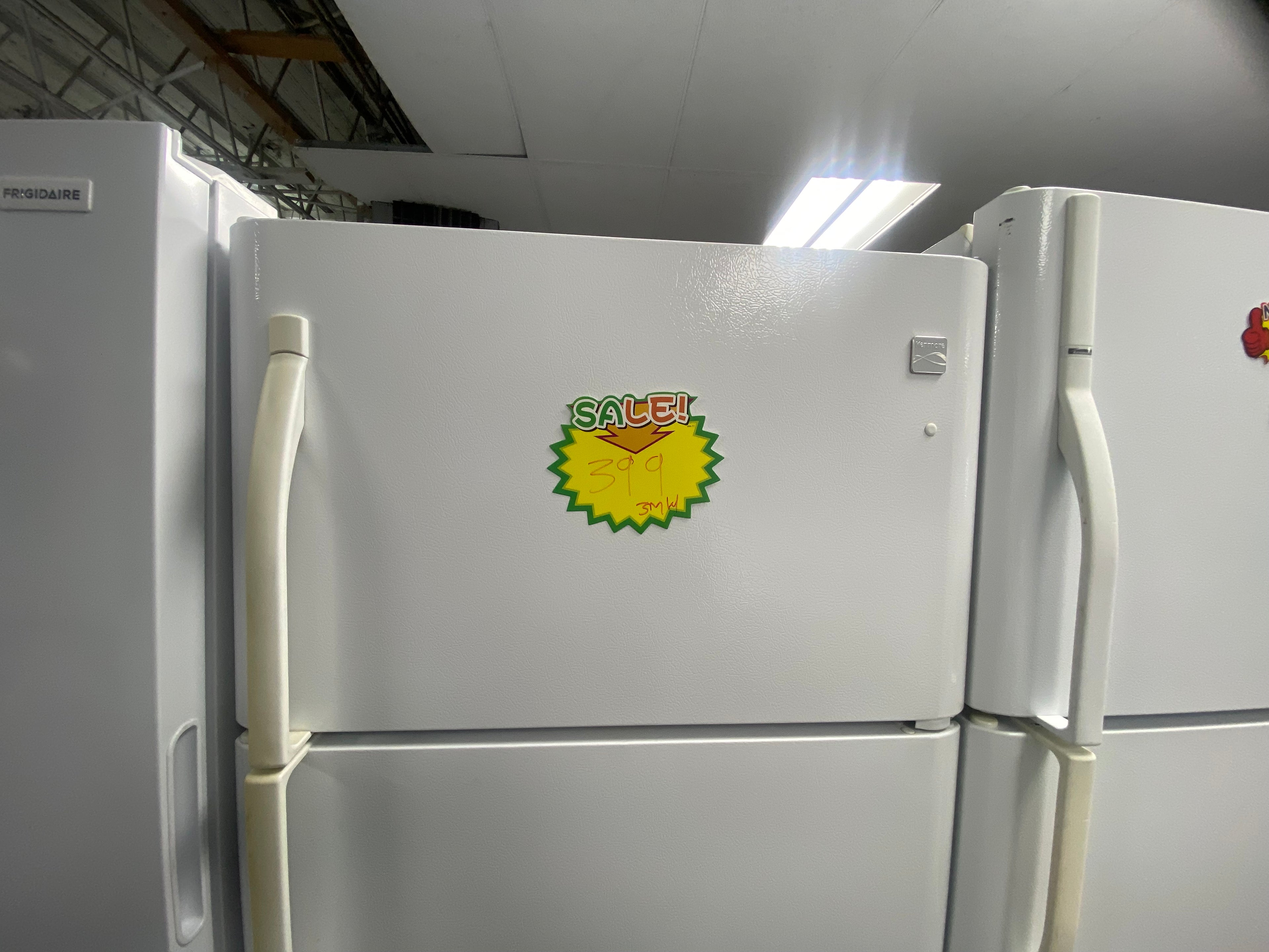 White 30” Kenmore 970-429423 Fridge (Refurbished)