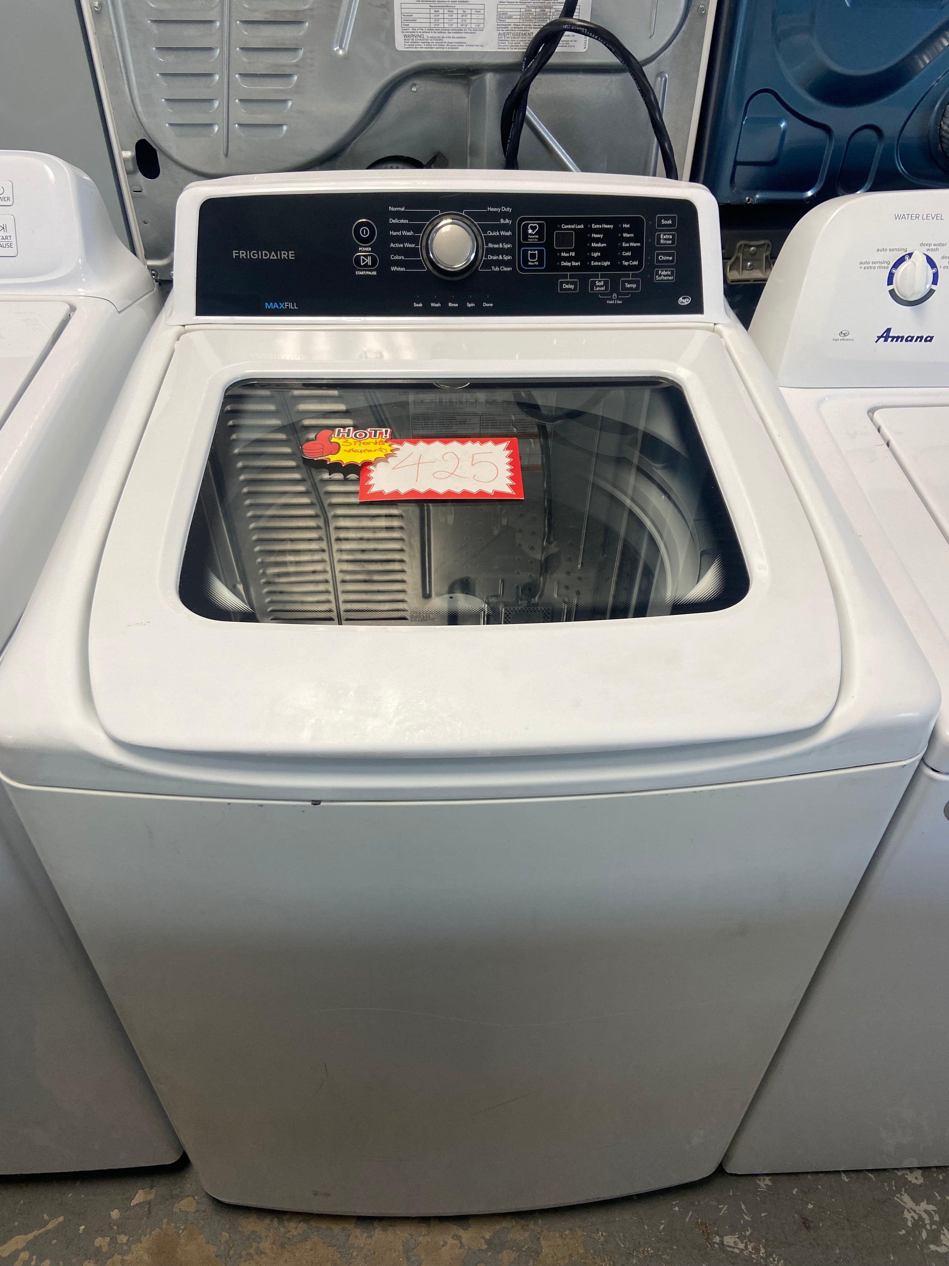 27” Frigidaire FFTW4120SW1 White Top Load Washer, 4.1 cuft "Refurbished"