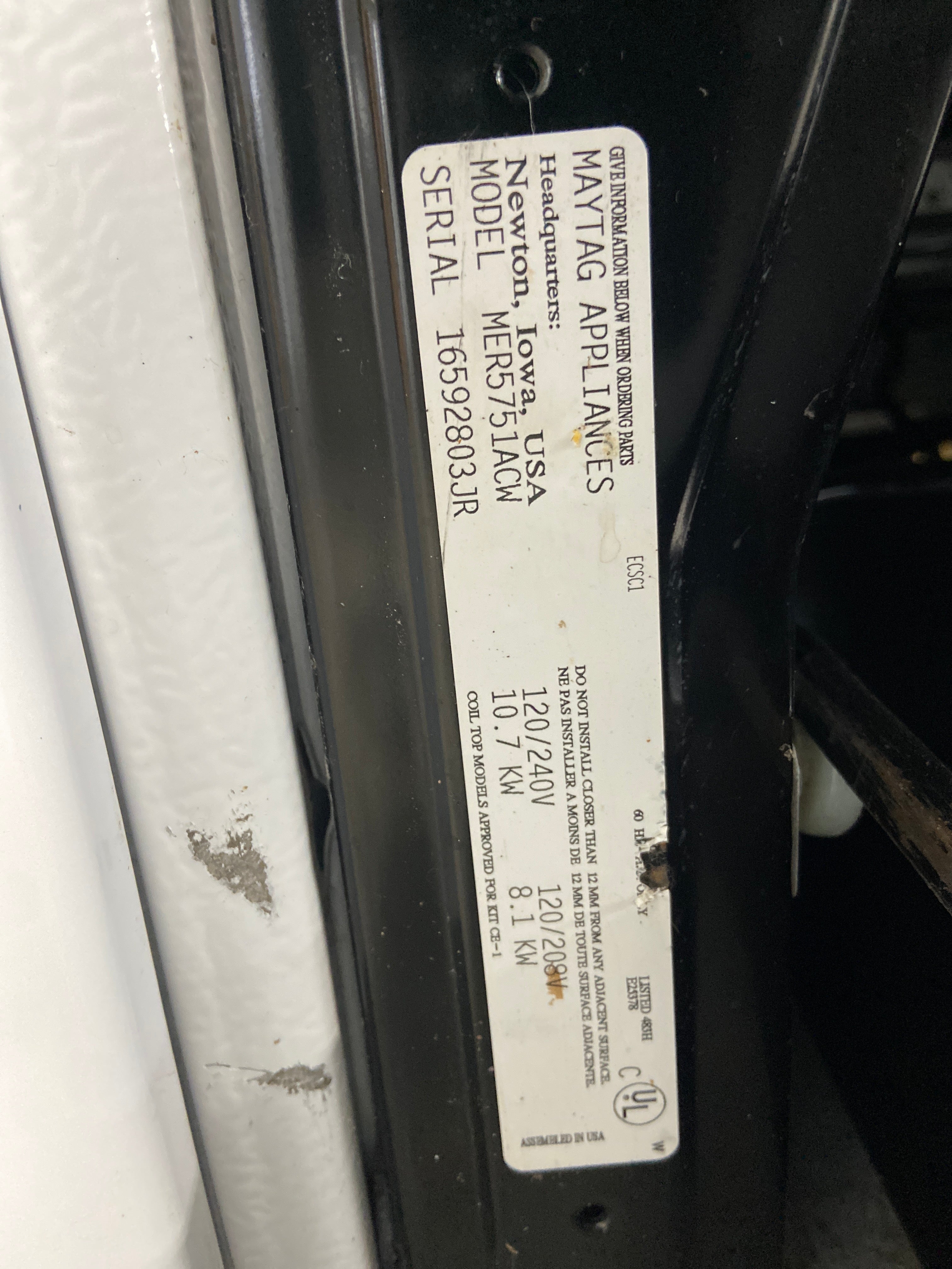 Maytag 30" Electric Freestanding Range with Storage Drawer White - MER5751ACW