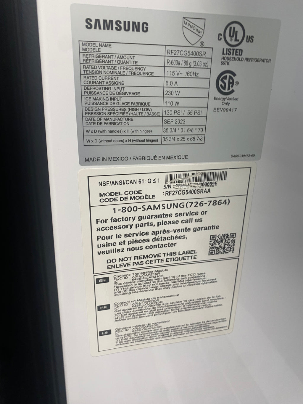 Samsung Stainless Fridge