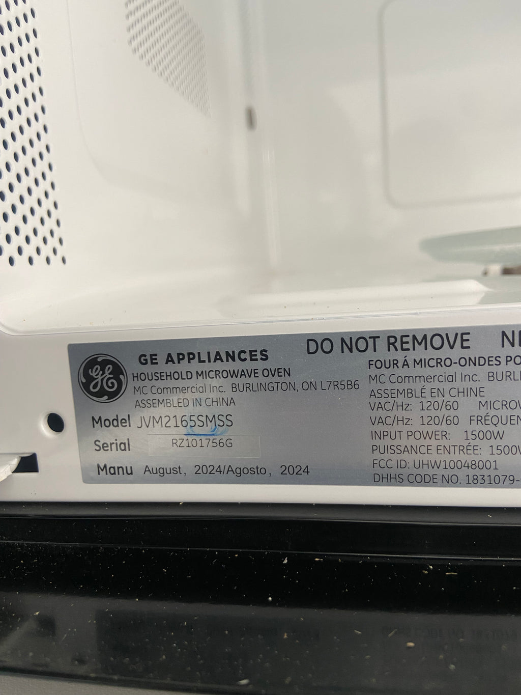 Stainless Over The Range Microwave "Refurbished"