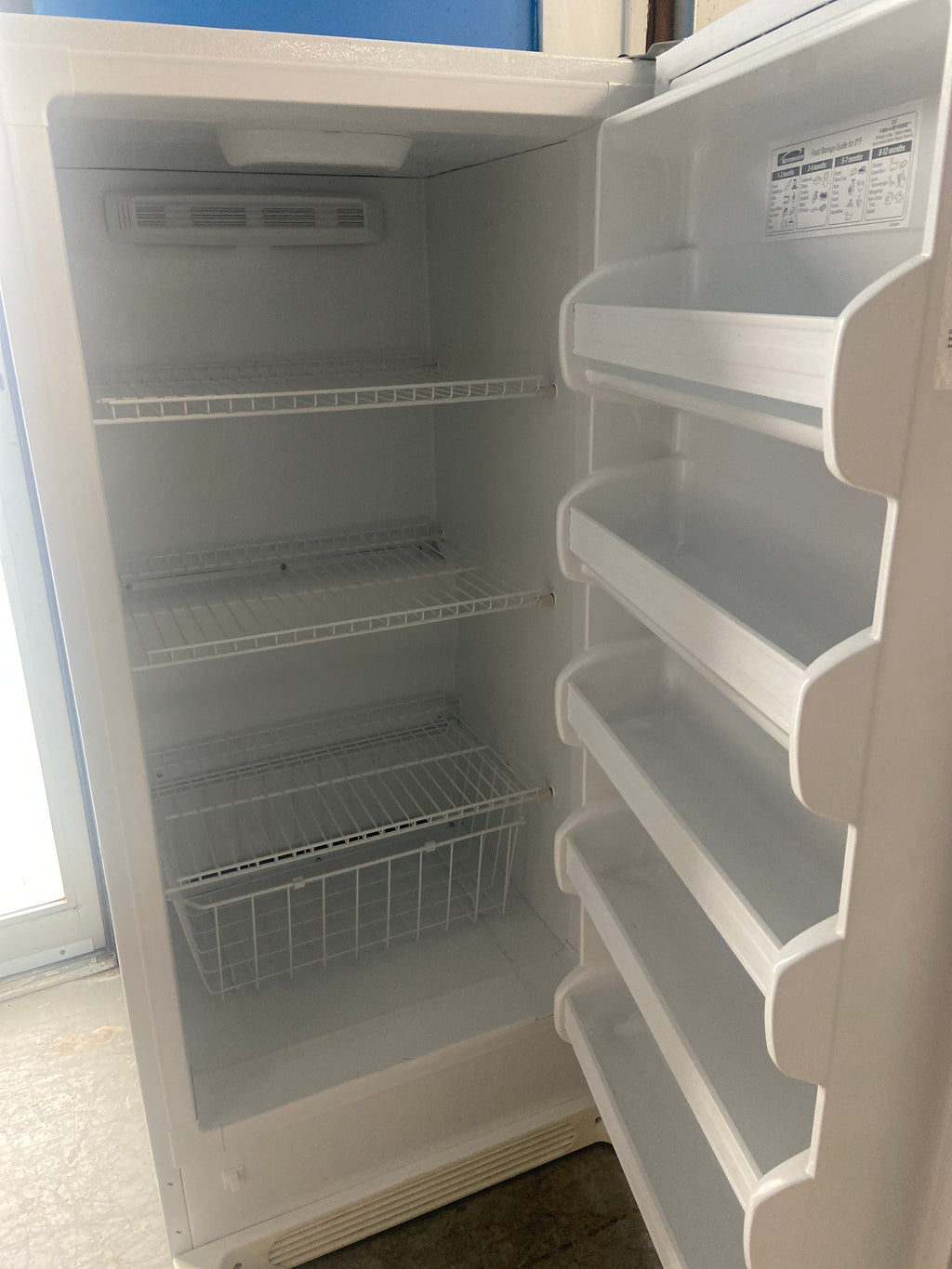 Kenmore upright/stand up freezer, Width: 28",  height: 60", Depth: 28.3",  “Refurbished”, 3 Months warranty
