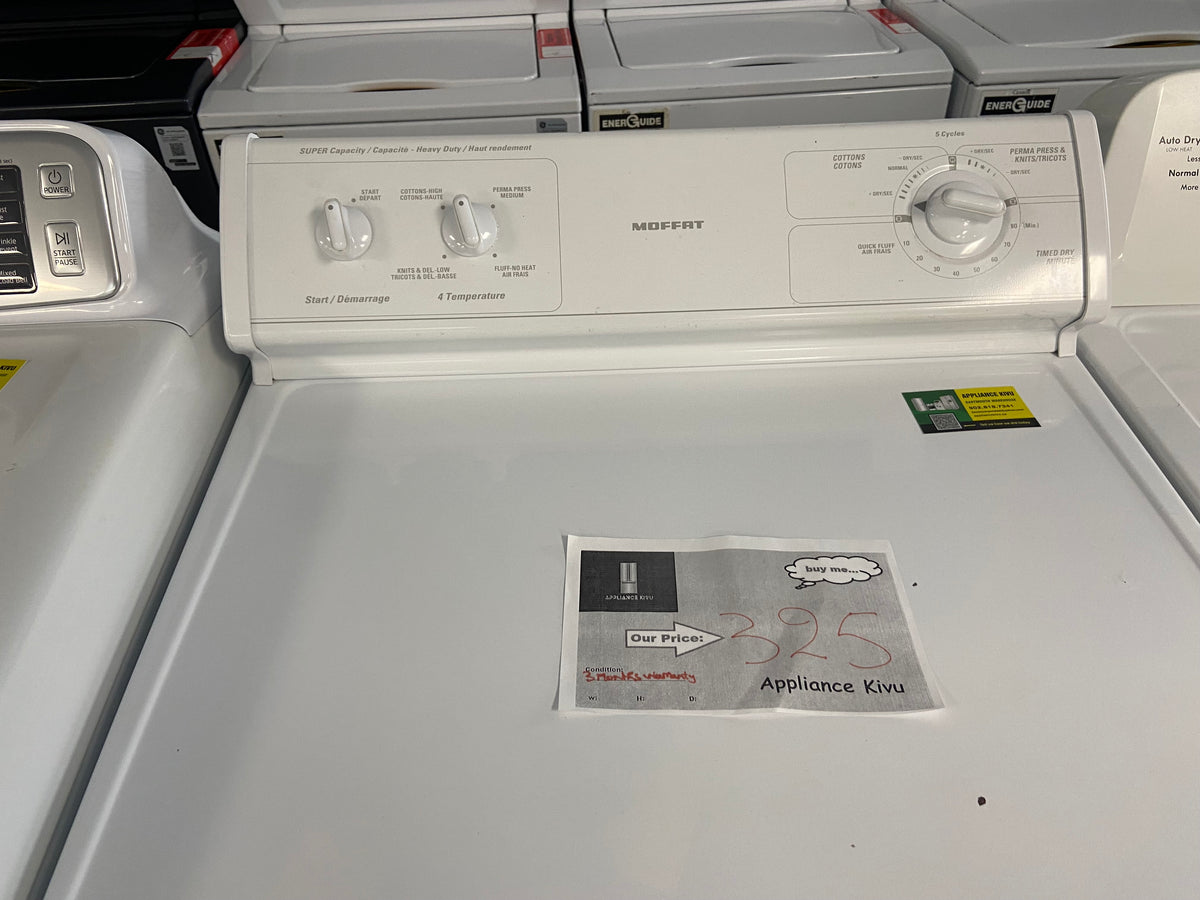 White 27” Moffat RUXR453EB5WW Dryer (Refurbished)