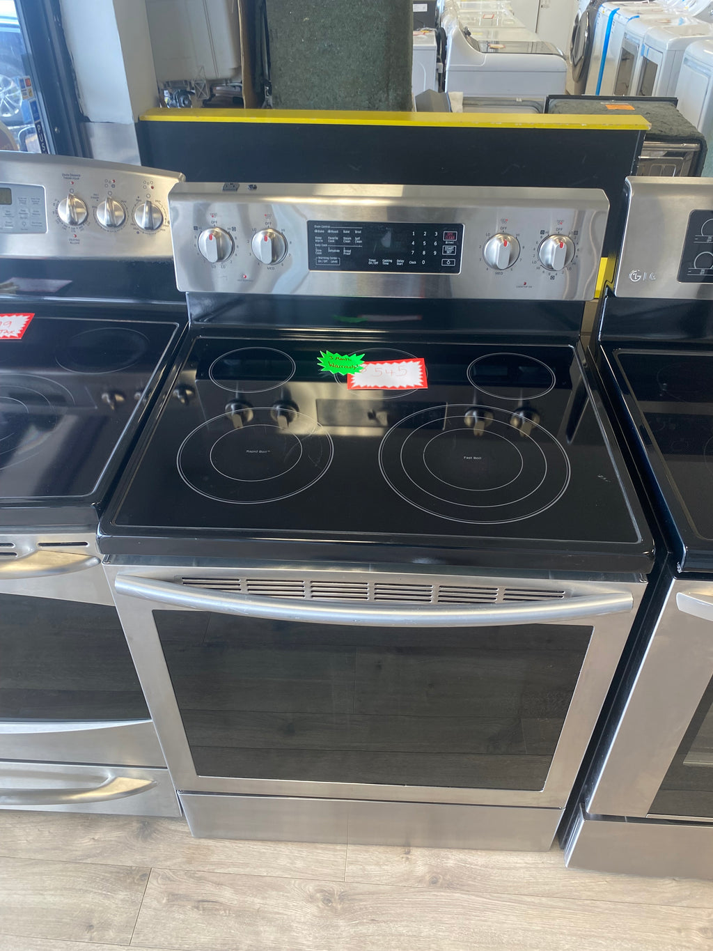 Samsung NE59J7630SS Electric Range, 5.9 cu. ft. Capacity, 30 inch Exterior Width, Convection, 5 Burners, Storage Drawer, Self Clean, 3,300 W Highest Element, Stainless Steel colour