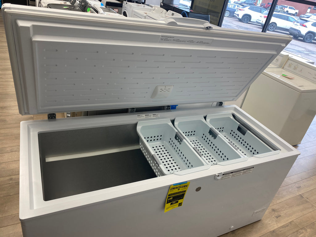 Frost free White 21.7 cu. ft. GE Chest Freezer FCM22DLCWW – Garage ready