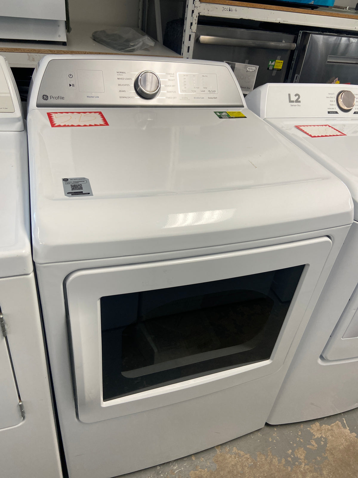 Ge Profile white dryer, “Open Box”, 6 Months Warranty
