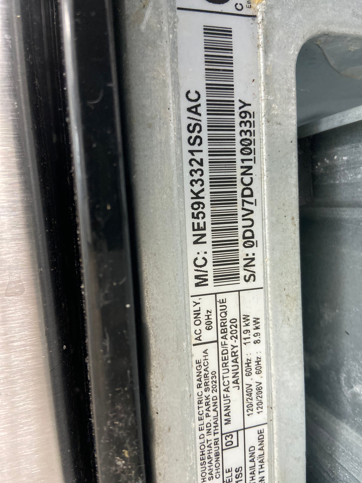 Samsung stainless stove, NE59K3321SS/AC, “Refurbished”, 3 Months Warranty