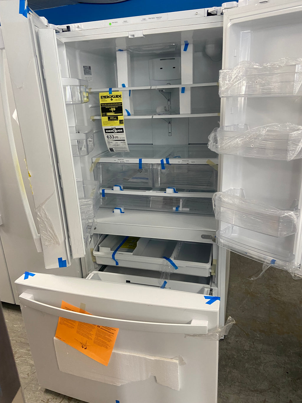 White Brand New GE fridge