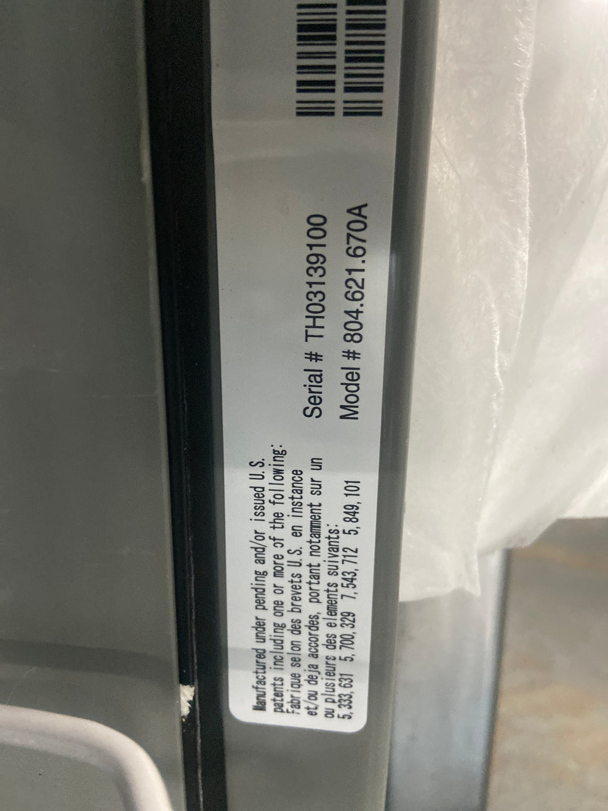 GE white built-in dishwasher, “Refurbished”, 3 Months Warranty