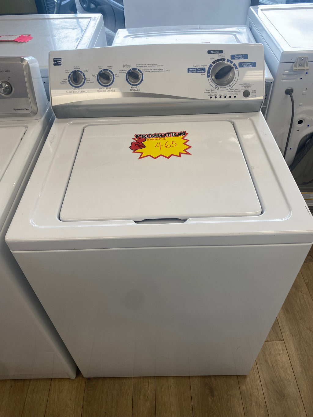 Kenmore top load washer, white, "Refurbished"