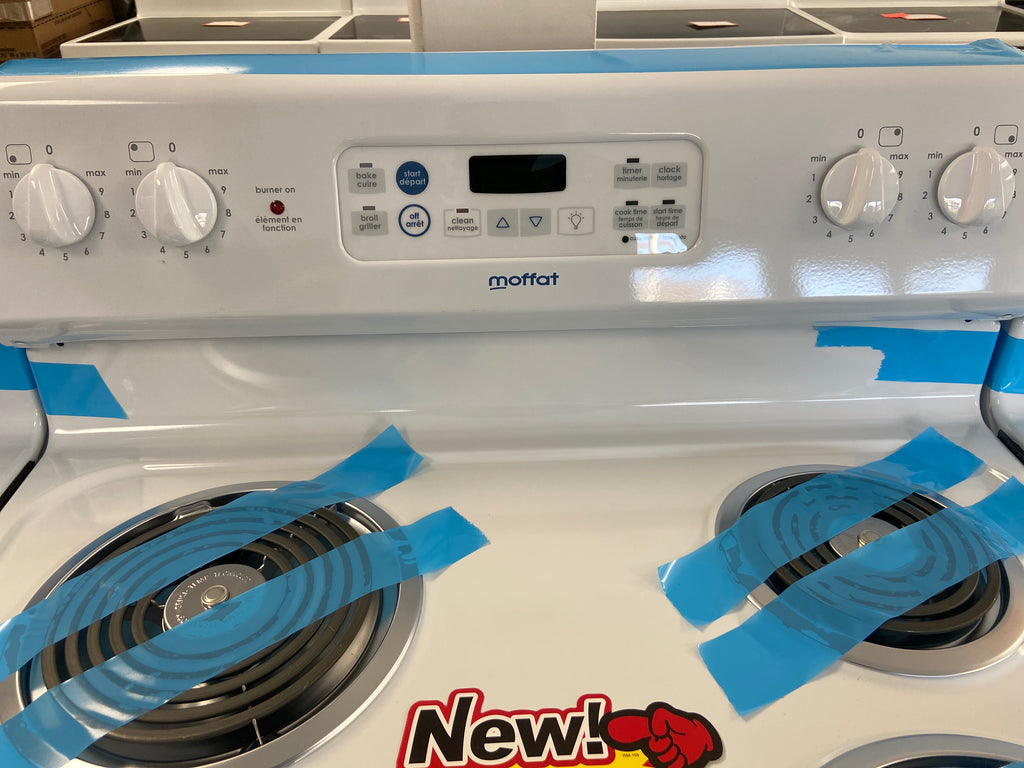 Moffat Coil top stove, white, MCB757DM4WW, “Brand New”, 1 Year factory warranty