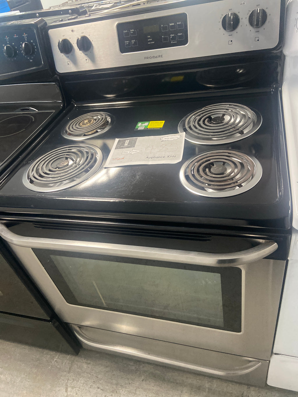 Frigidaire coil top stove, CFEF3046LSH,  “Refurbished”, 3 Months warranty