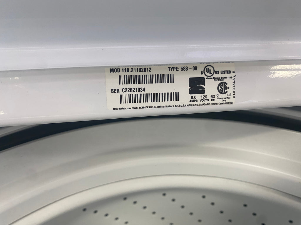Kenmore top load washer, white, "Refurbished"