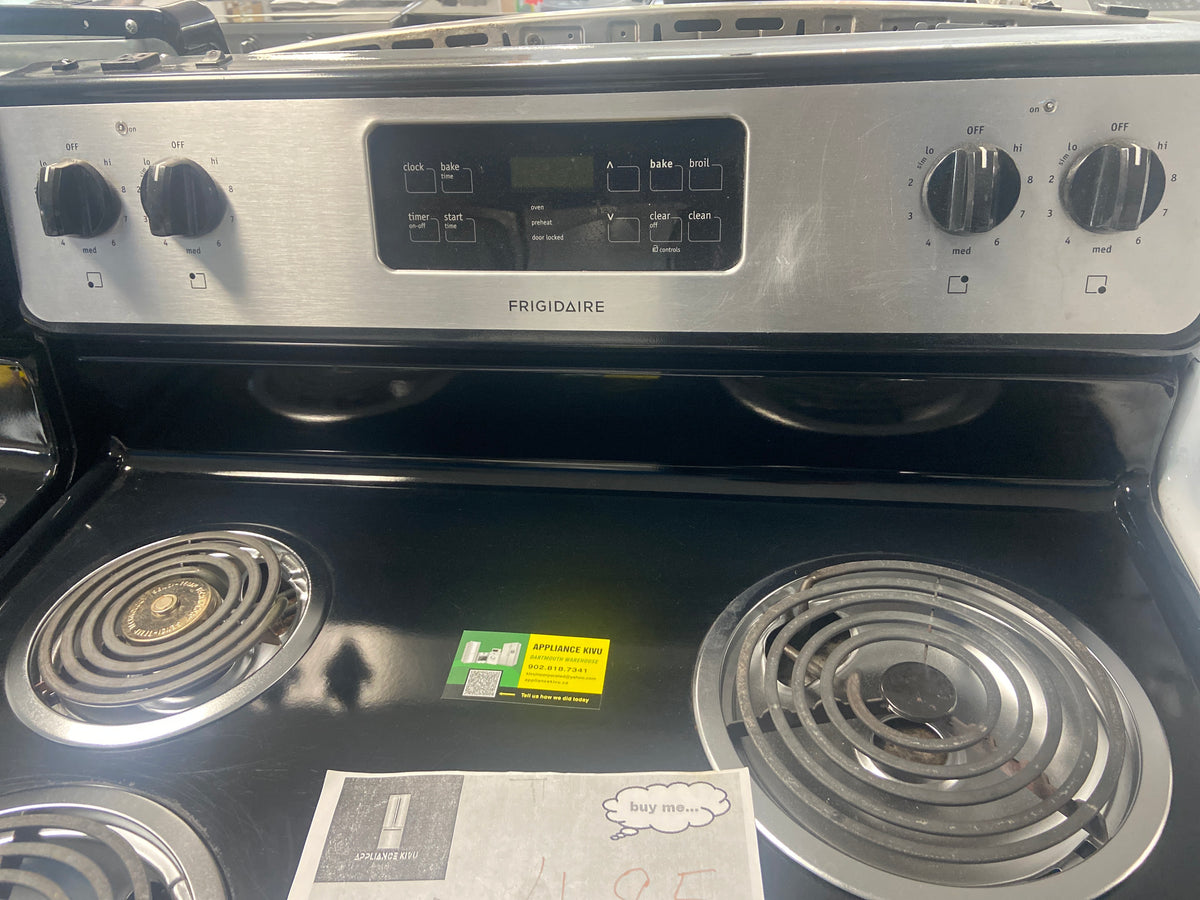 Frigidaire coil top stove, CFEF3046LSH,  “Refurbished”, 3 Months warranty