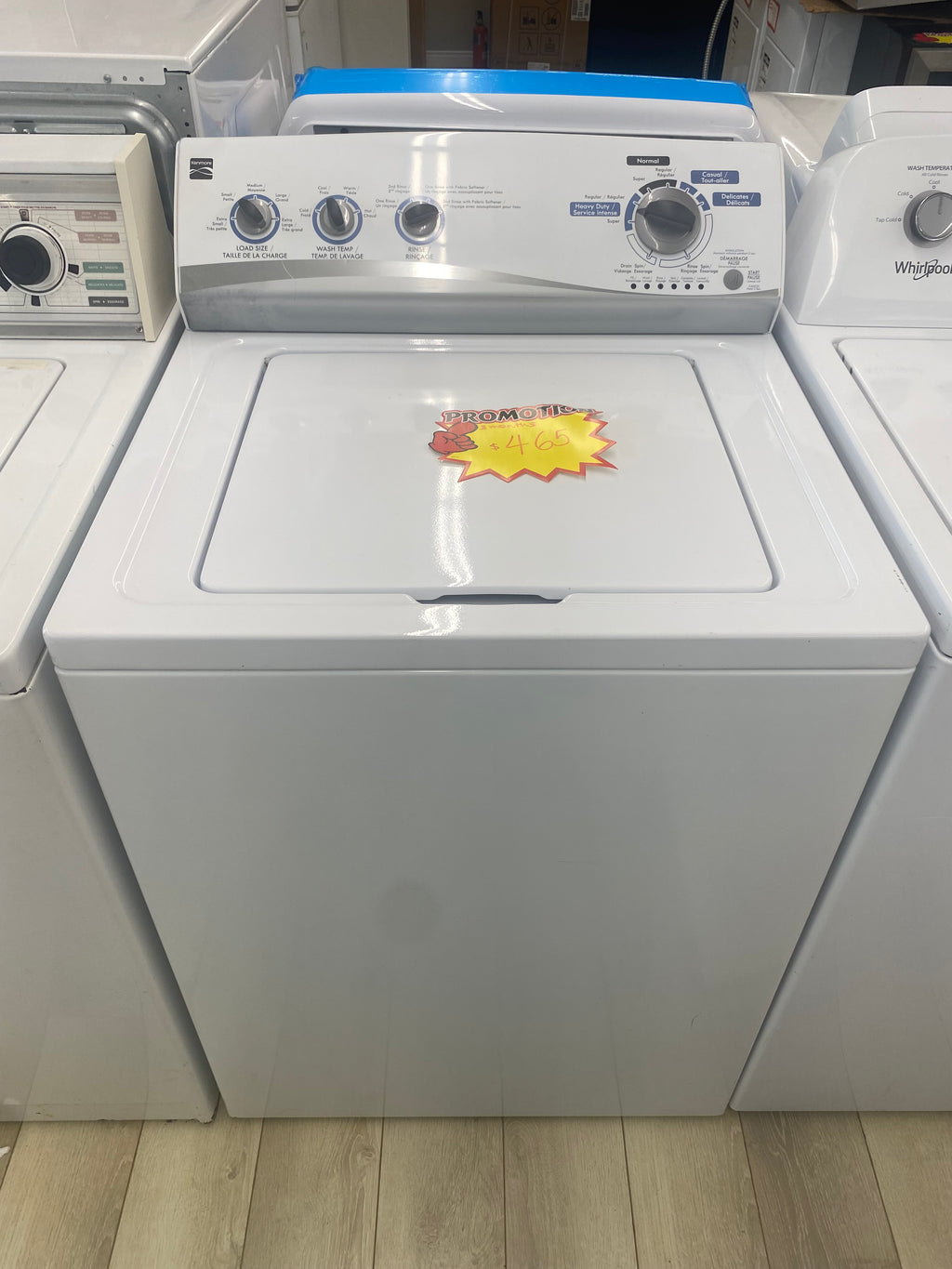 27” Kenmore top load washer, White, 'Used'