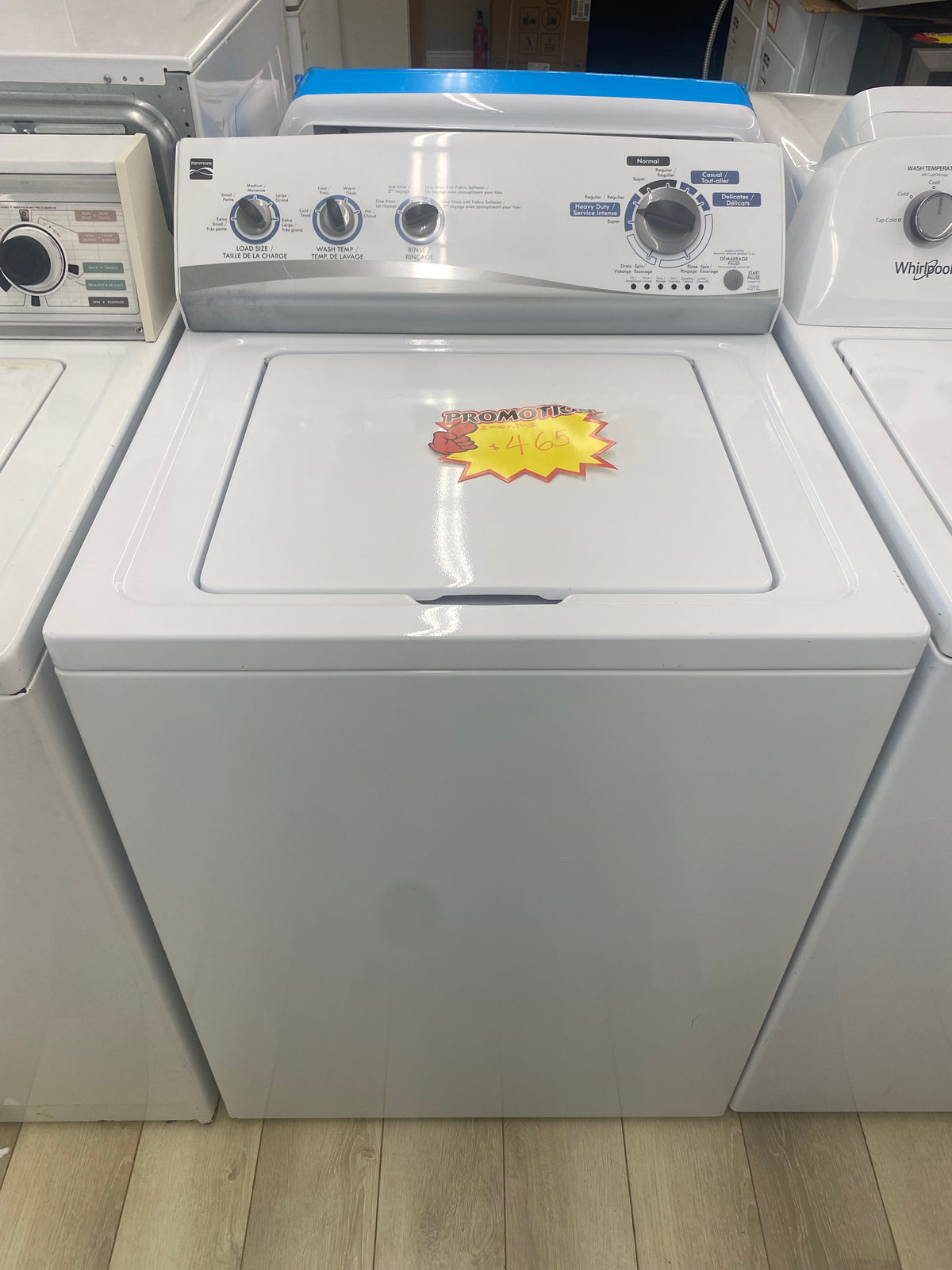 27” Kenmore top load washer, White, 'Used'