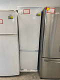 Moffat 22” white panel ready bottom mount freezer white fridge “Open box”