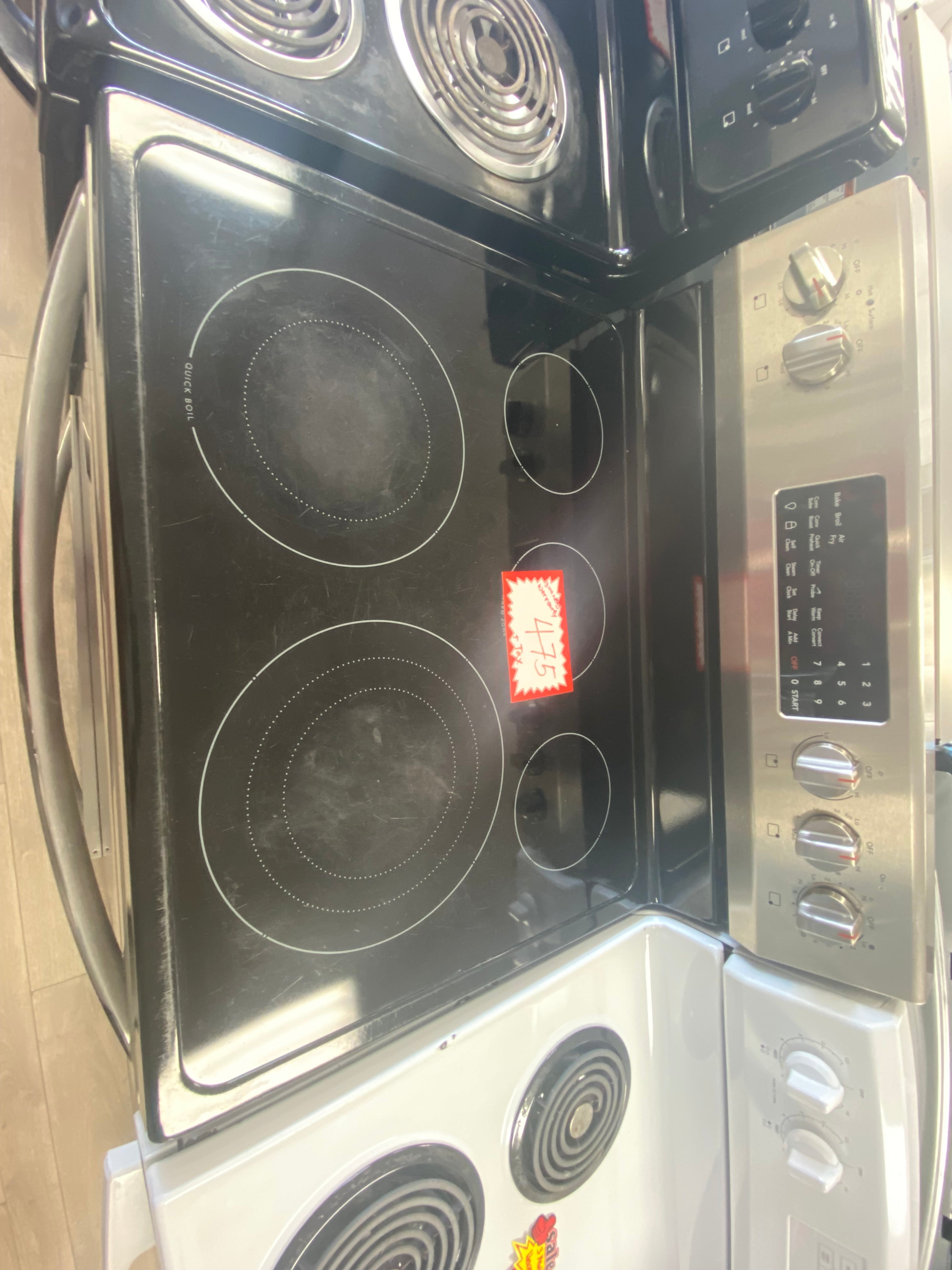 Fridgidaire 30”  glass top stove "Refurbished"